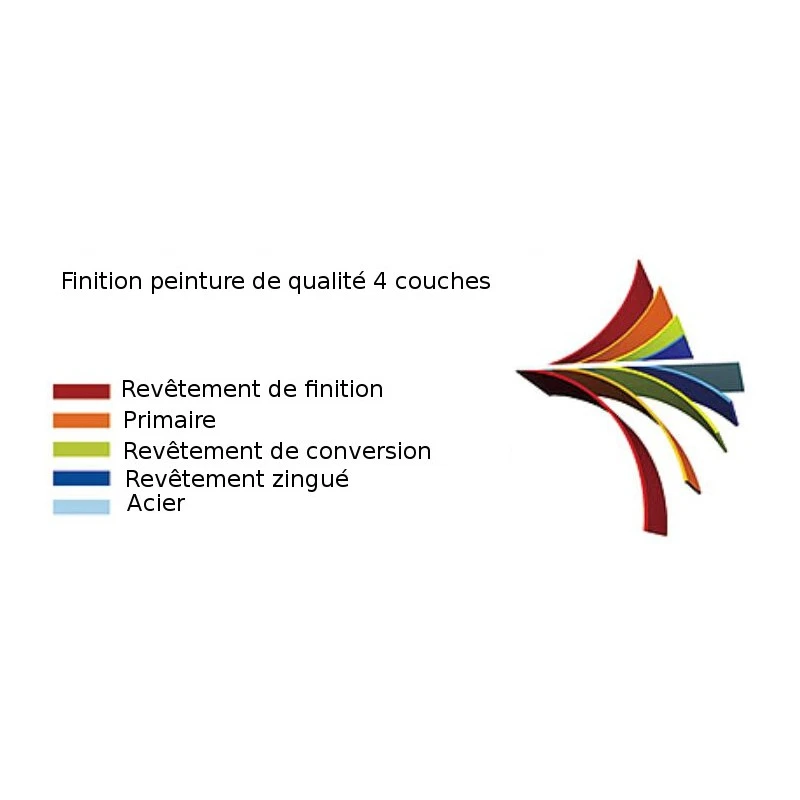 Garage Double Portes Vert Pâle Et Crème 18m² + Kit D'ancrage X-METAL – Image 5