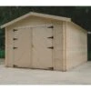 Garage En Bois Massif 18,19m² Madriers 28mm SOLID