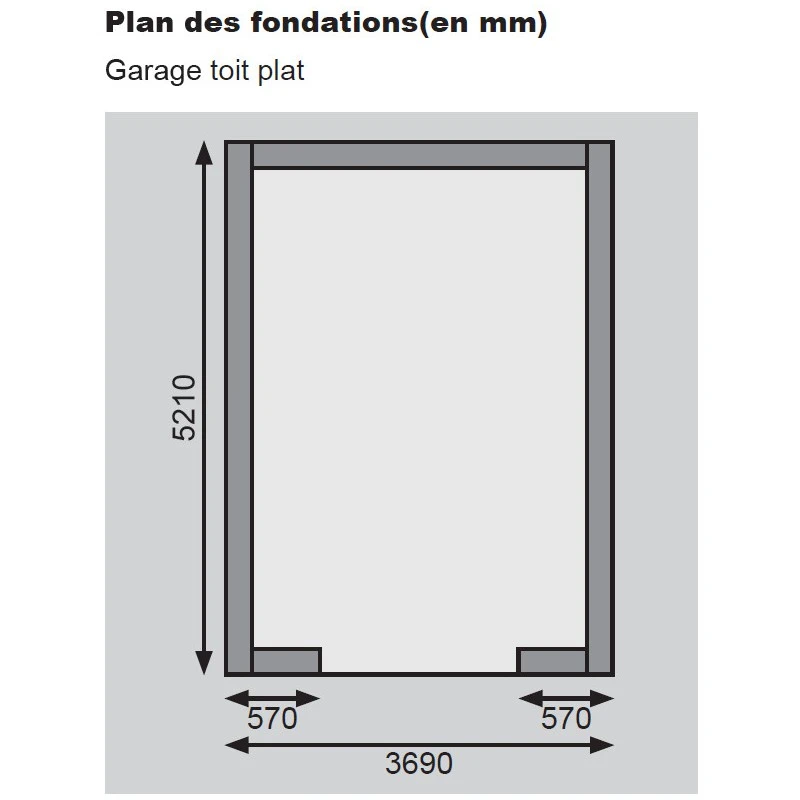 Garage En Bois Massif 20,78m² Toit Plat – Madriers 40mm - Karibu – Image 6