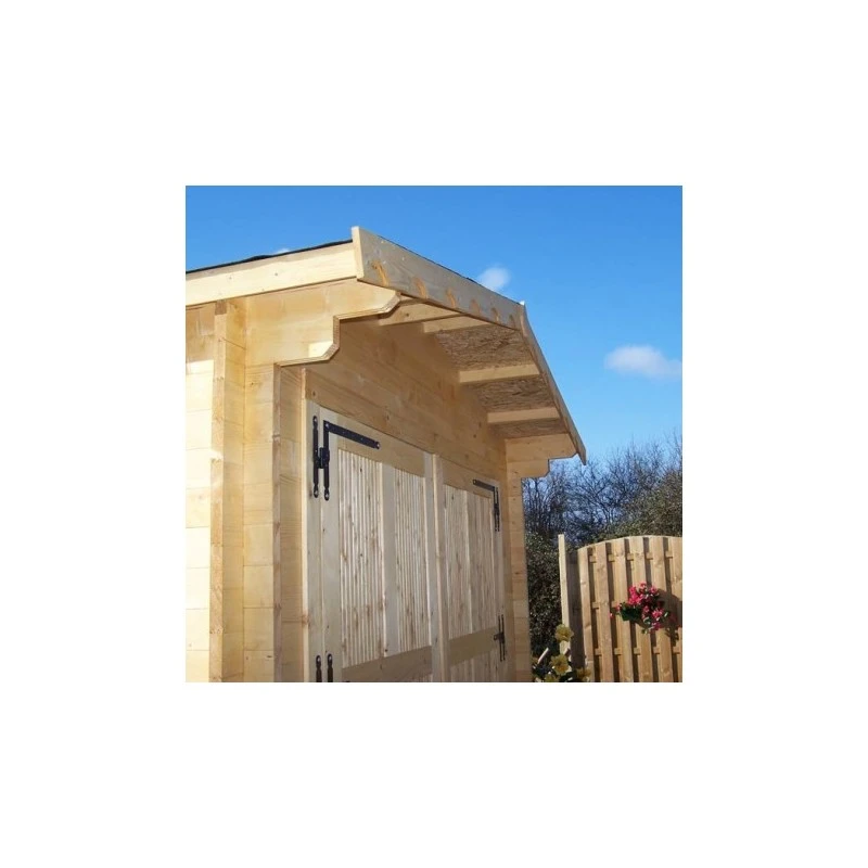 Garage En Bois Massif 21,7m² - Madriers 42mm – Image 3