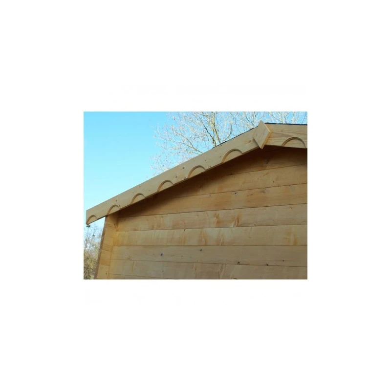 Garage En Bois Massif 21,7m² - Madriers 42mm – Image 4