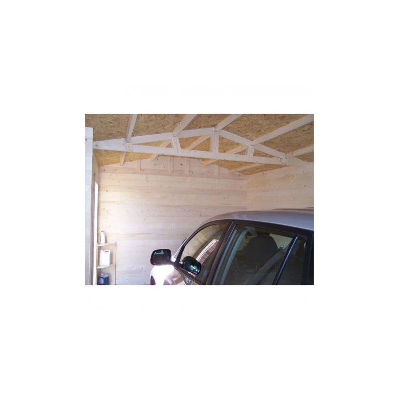 Garage En Bois Massif 21,7m² - Madriers 42mm – Image 5