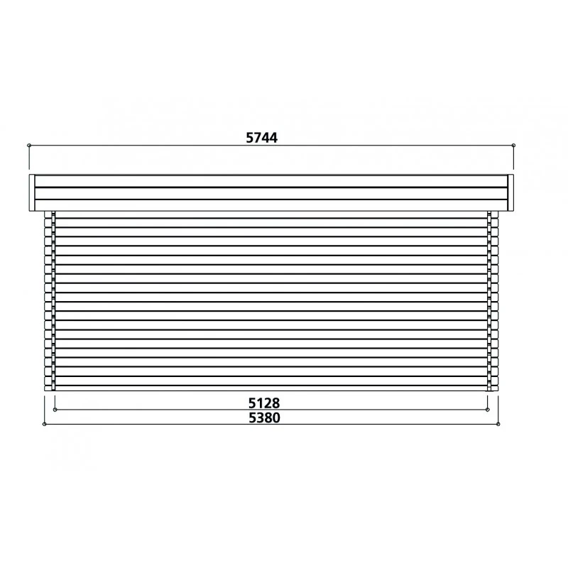 Garage Toit Plat 19,26m² Avec Porte Sectionnelle Motorisée Madriers 40mm SOLID – Image 6