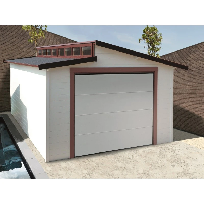 Garage Torino 20,91m² Avec Porte Sectionnelle Motorisée Madriers 28mm SOLID – Image 2