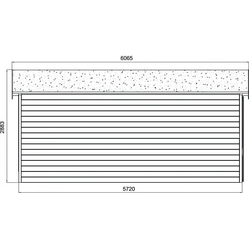 Garage Torino 20,91m² Avec Porte Sectionnelle Motorisée Madriers 28mm SOLID – Image 6
