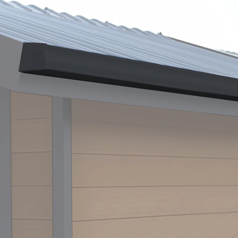 Kit Gouttières Anthracite - Pack Prêt à La Pose Pour Abri PREMIUM Woodlife Garden Double Pentes Longueur 3m – Image 2