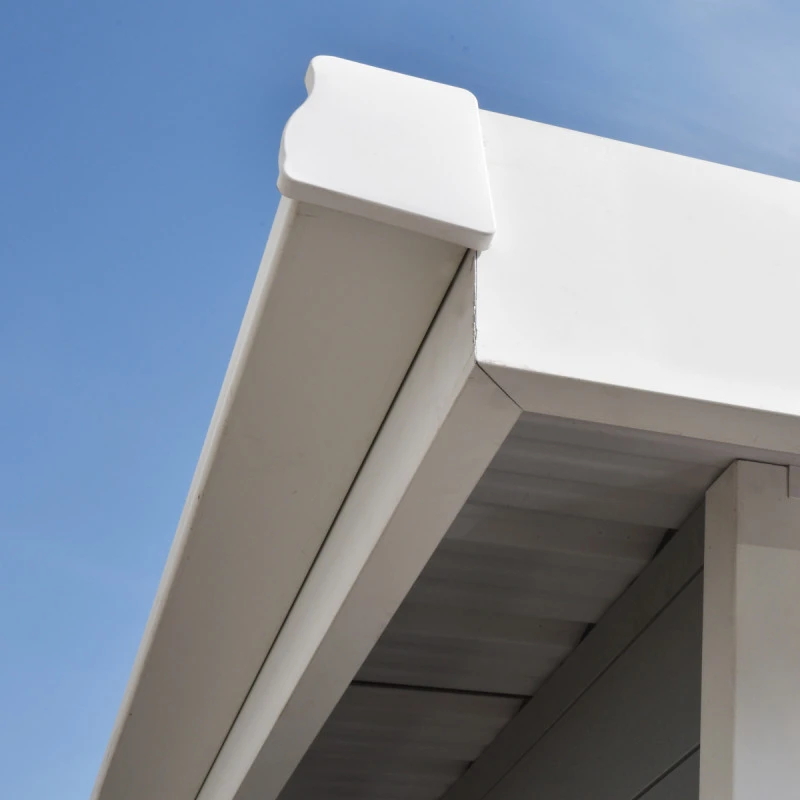 Kit Gouttières Blanc - Pack Prêt à La Pose Pour Abri PREMIUM Woodlife Garden Double Pentes Longueur 2m – Image 3