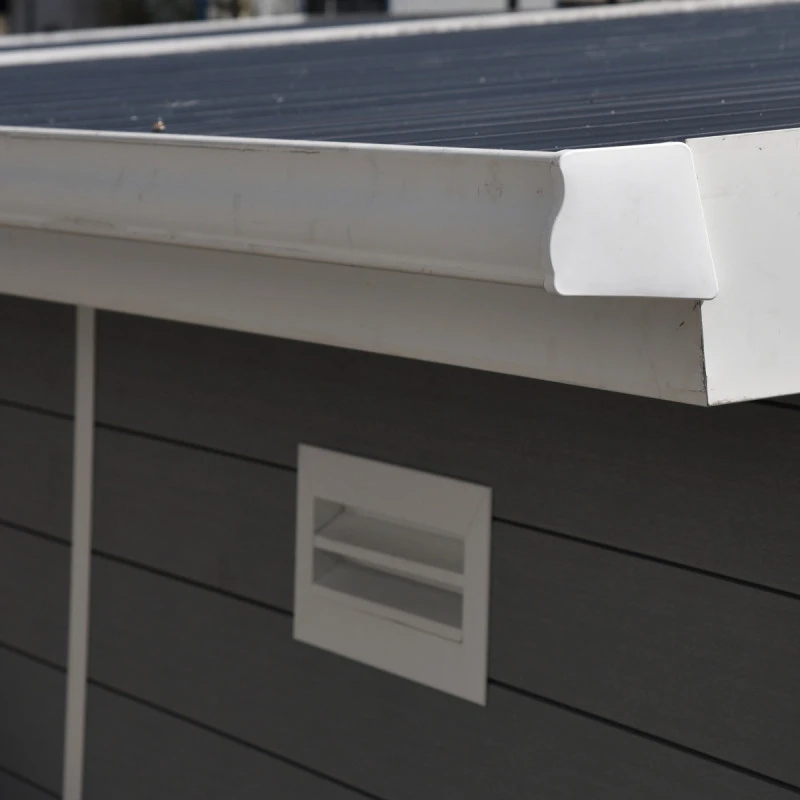 Kit Gouttières Blanc - Pack Prêt à La Pose Pour Abri PREMIUM Woodlife Garden Monopente De Largeur 2m – Image 4