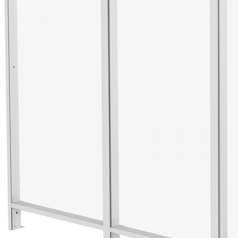 Panneau Latéral En Aluminium Et PC Transparent Pour Toit De Terrasse Blanc 3m X-METAL – Image 2