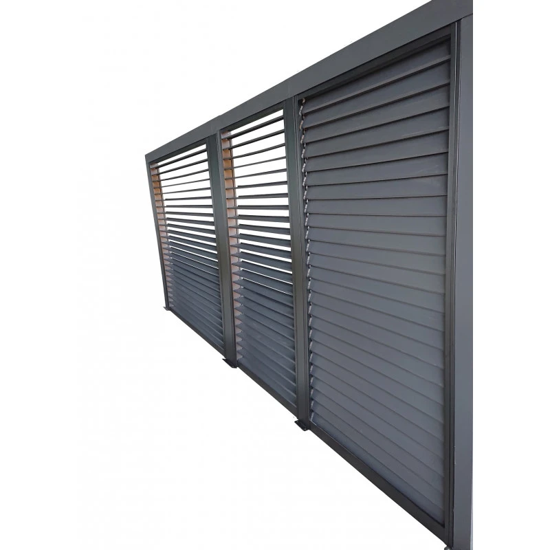 Panneaux De Ventelles Amovibles Pour Côté 3,60m Des Pergolas Bioclimatiques 10,80m² Et 21,52m² HABRITA – Image 2