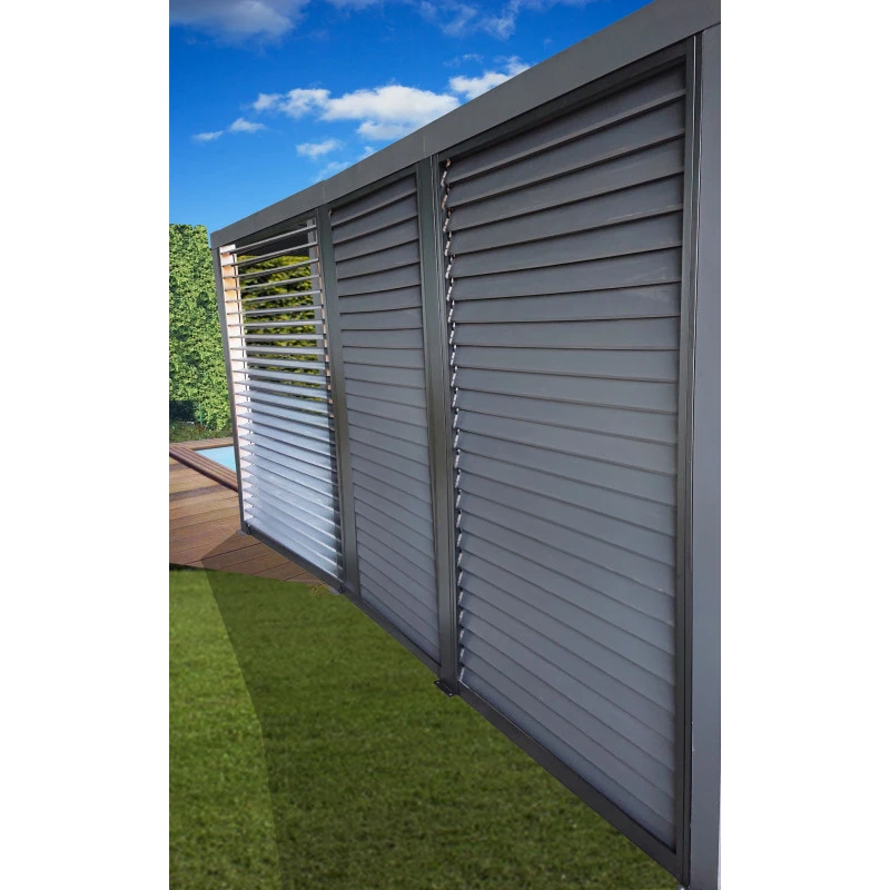 Panneaux De Ventelles Amovibles Pour Côté 3,60m Des Pergolas Bioclimatiques 10,80m² Et 21,52m² HABRITA – Image 5