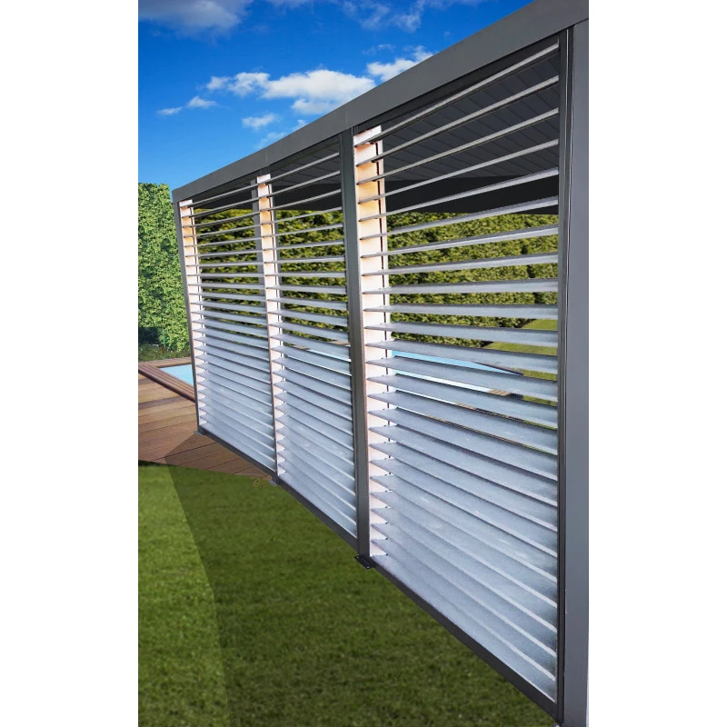 Panneaux De Ventelles Amovibles Pour Côté 3,60m Des Pergolas Bioclimatiques 10,80m² Et 21,52m² HABRITA – Image 6