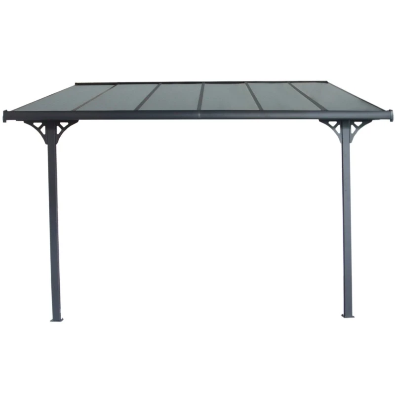 Pergola Adossée Ajustable - Toit De Terrasse En Alu 3,75x2,55m X-METAL – Image 2