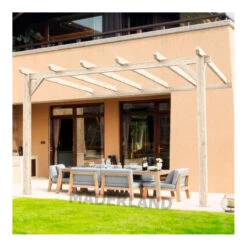 Pergola Adossée En Bois Lamellé-collé 400x300cm Cádiz – Maderland