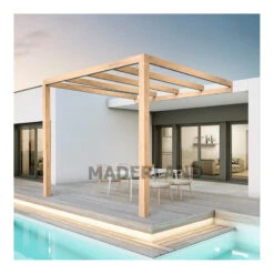 Pergola Adossée En Bois Lamellé-collé 500x300cm Burgos – Maderland