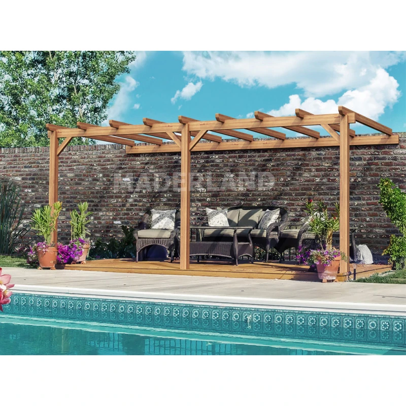 Pergola Adossée En Bois Lamellé-collé 500x300cm Palma – Maderland