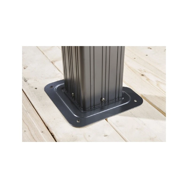 Pergola Alu Anthracite Et Acier Galvanisé Messina 3,63x4,83m - SOJAG – Image 2