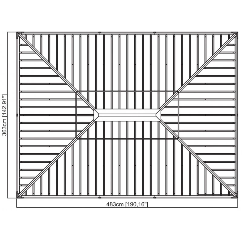 Pergola Alu Anthracite Et Acier Galvanisé Messina 3,63x4,83m - SOJAG – Image 5