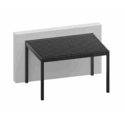 Pergola Bioclimatique En Aluminium Gris Anthracite 400x300cm Avec Lames Blanches APOLO - GardenGate