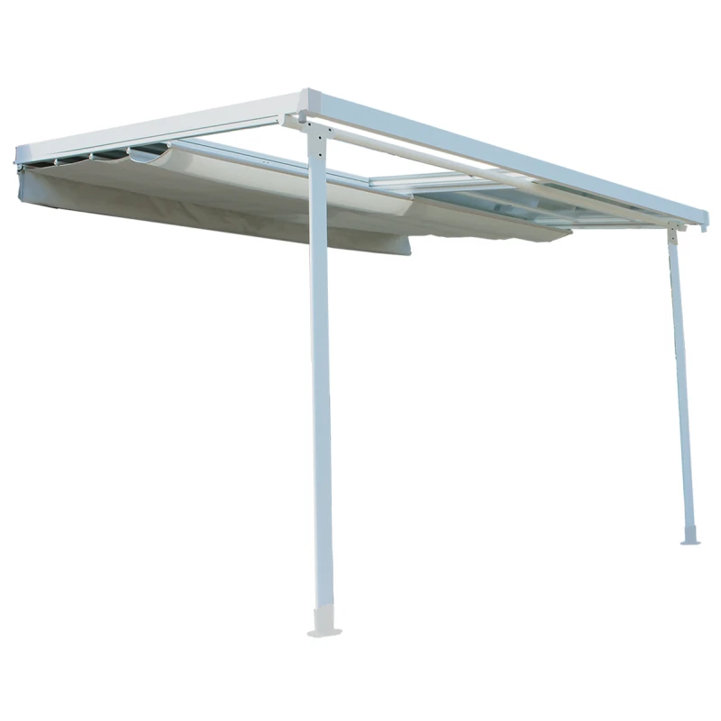 Pergola En Aluminium Thermolaqué Et Polycarbonate Blanc 360x300cm - ODESSA - Couleurs Du Monde – Image 4