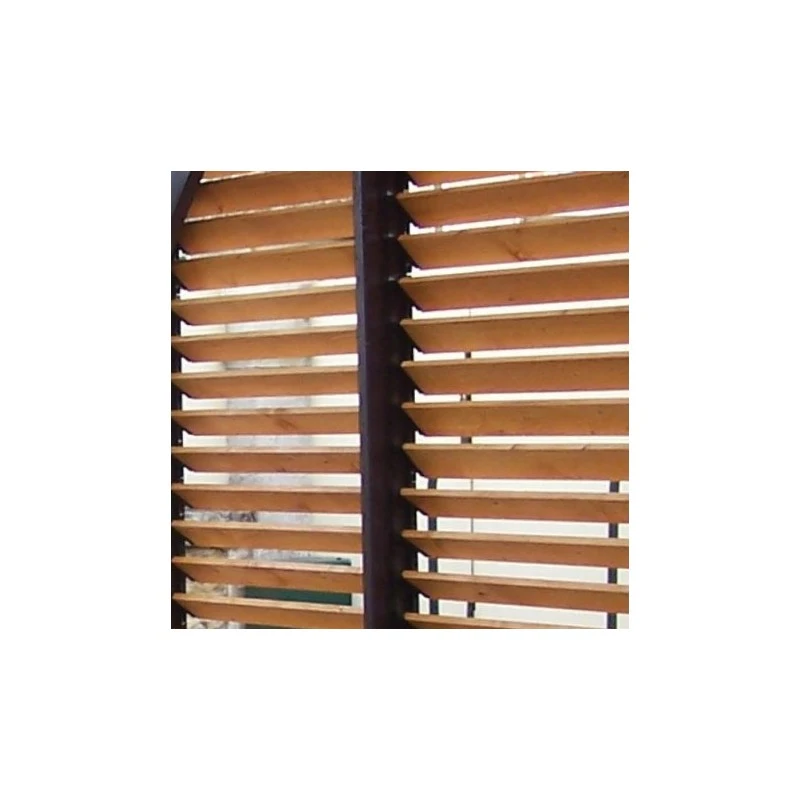 Pergola En Bois Avec Ventelles Amovibles Sur Toiture + 1 Côté 340x360x217cm Veneto – Image 5