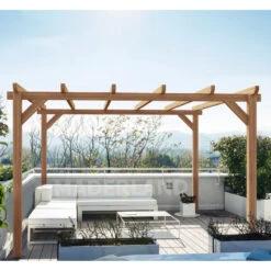 Pergola En Bois Lamellé-collé 400x300cm Sitges – Maderland
