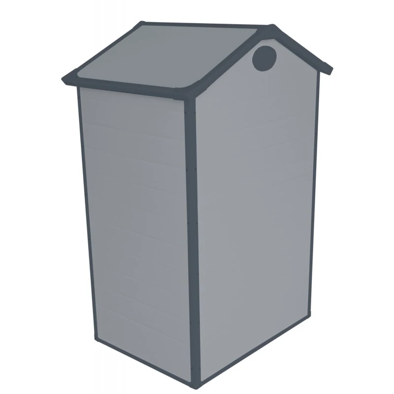 Petit Abri De Jardin En Résine Gris 1,34m² + Kit De Fondation - JOBU – Image 4