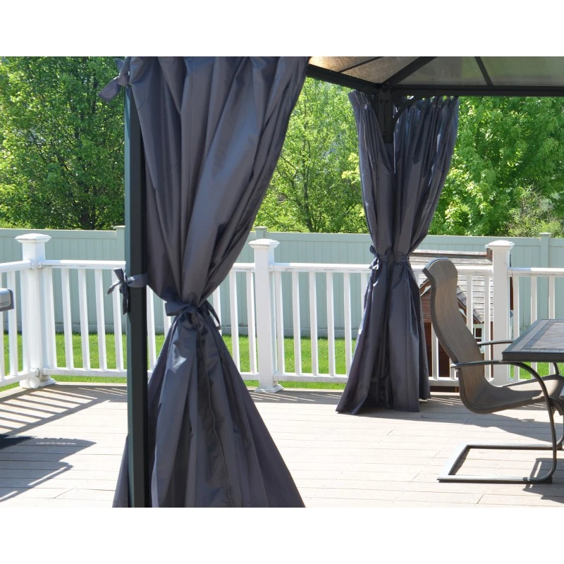 Rideaux Polyester Gris Pour Pergola Roma™ Et Monaco™ - Palram - Canopia – Image 6