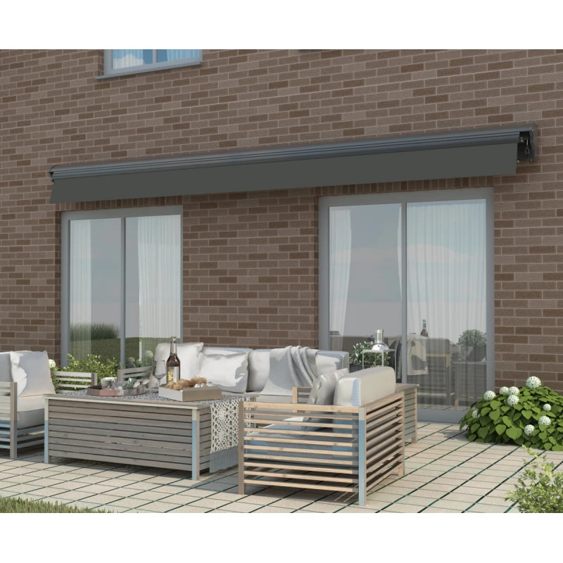 Store Banne Motorisé 295x200cm DECO Toile Polyester Grise - X-METAL – Image 5