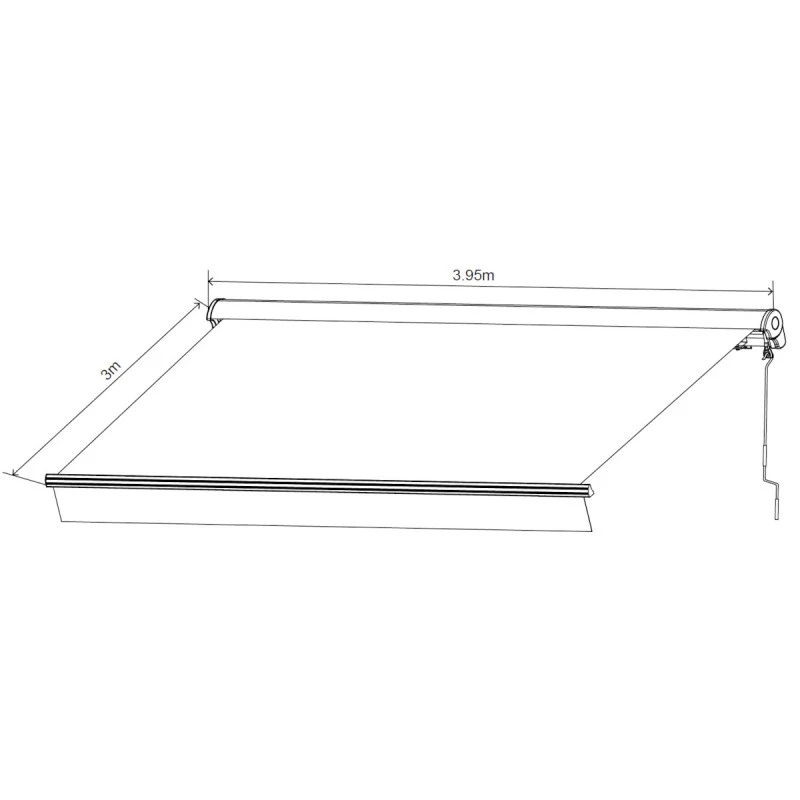 Store Banne Motorisé 395x300cm DECO Toile Polyester Beige - X-METAL – Image 3