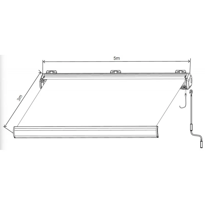 Store Banne Motorisé 500x300cm LUXO Toile Polyester Beige - X-METAL – Image 3