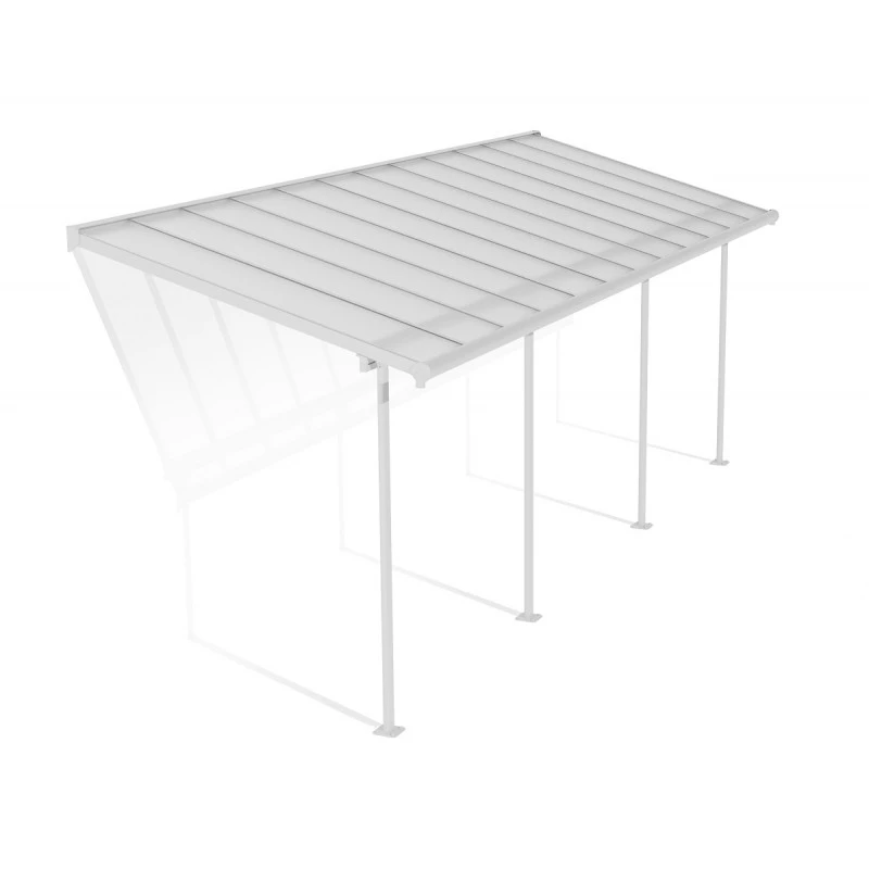 Toit De Terrasse 224x670cm En Aluminium Blanc Et Polycarbonate 6mm SIERRA - Canopia By Palram – Image 2