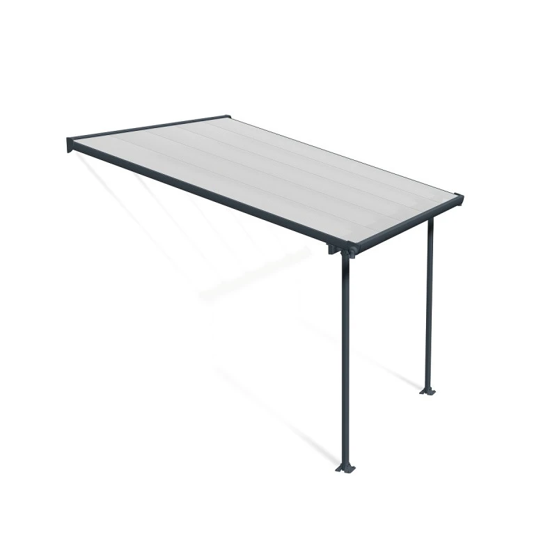 Toit De Terrasse 300x305cm En Aluminium Gris Et Polycarbonate 8mm FERIA - Canopia By Palram – Image 2