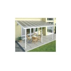 Toit De Terrasse 300x500cm En Alu Blanc Et Polycarbonate 8mm PATIO