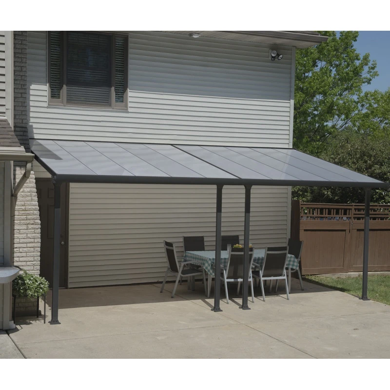 Toit De Terrasse 300x610cm En Aluminium Gris Et Polycarbonate 8mm FERIA - Canopia By Palram – Image 4