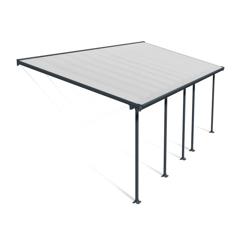 Toit De Terrasse 300x730cm En Aluminium Gris Et Polycarbonate 8mm FERIA - Canopia By Palram – Image 2
