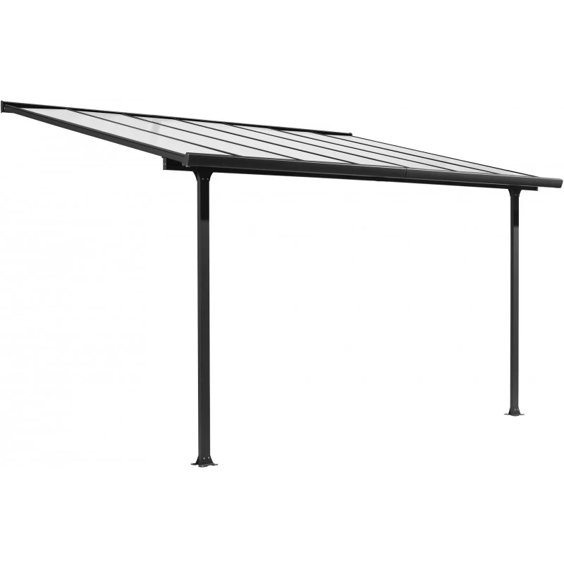 Toit De Terrasse 9,21m² Aluminium Anthracite Et Polycarbonate Habrita – Image 5