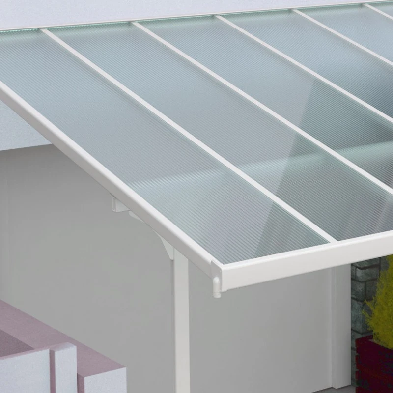 Toit De Terrasse Ajustable En Aluminium Laqué Blanc 3,05x5,57m X-METAL – Image 2