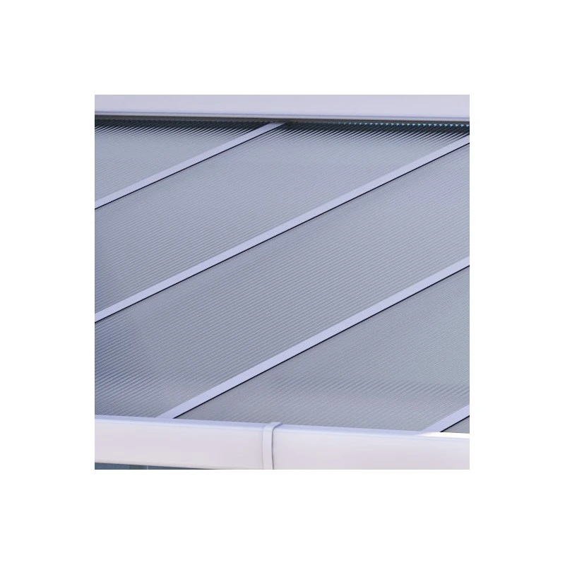 Toit De Terrasse Ajustable En Aluminium Laqué Blanc 3,75x2,55m X-METAL – Image 3