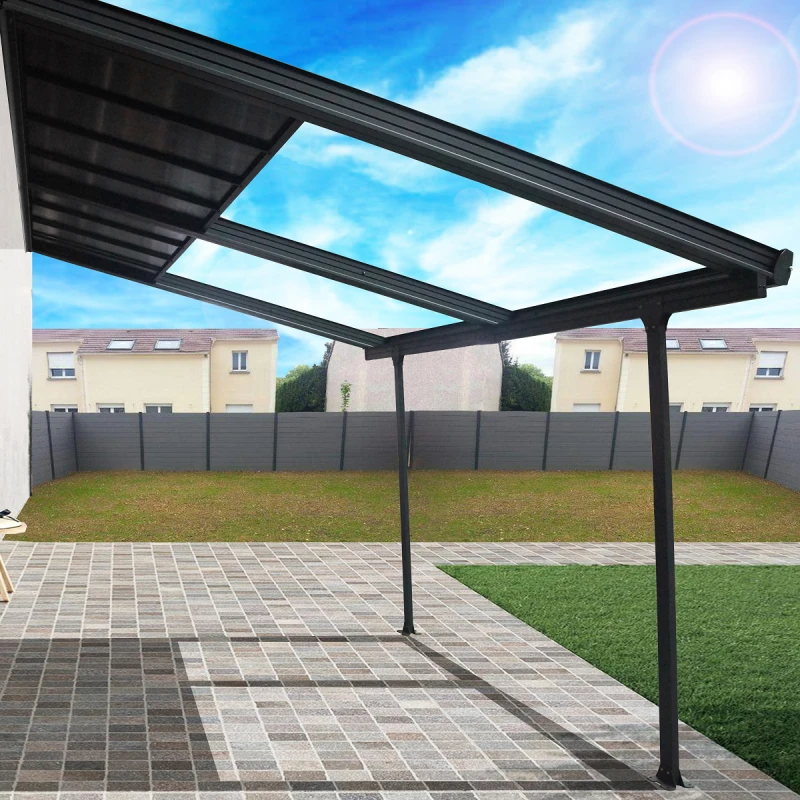 Toit De Terrasse En Alu Anthracite 12,04m² à Panneaux Amovibles Habrita – Image 2