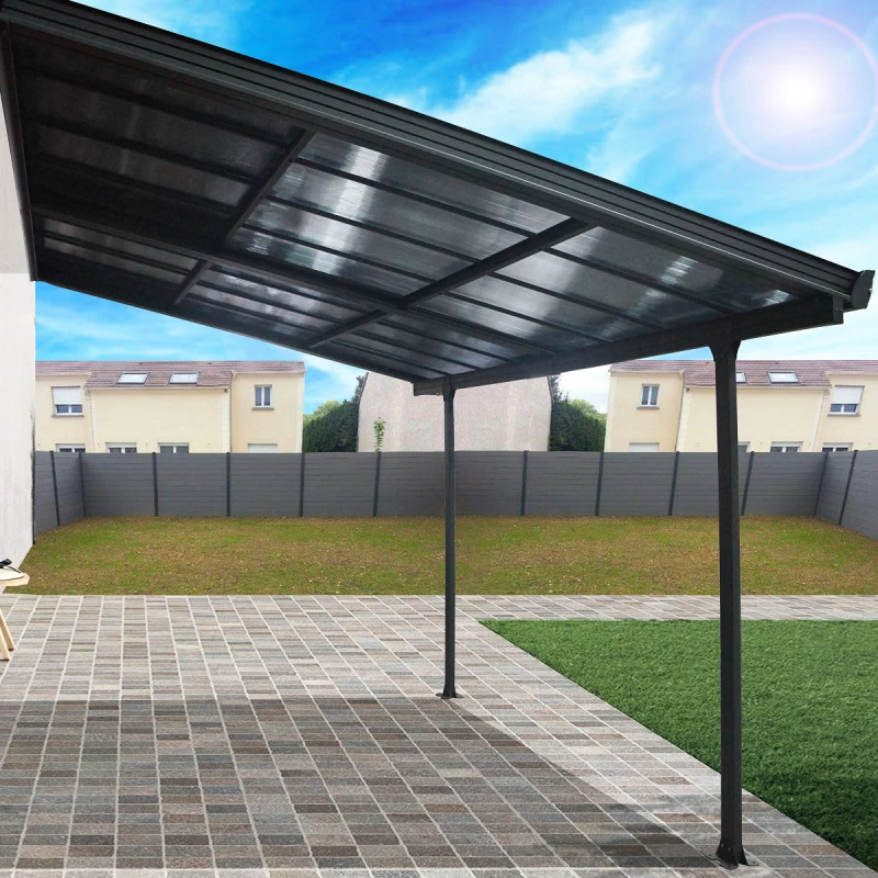 Toit De Terrasse En Alu Anthracite 12,04m² à Panneaux Amovibles Habrita