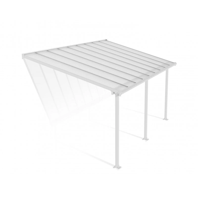 Toit De Terrasse En Aluminium Blanc 3x5,46m + PC 16mm Olympia - Palram - Canopia – Image 3