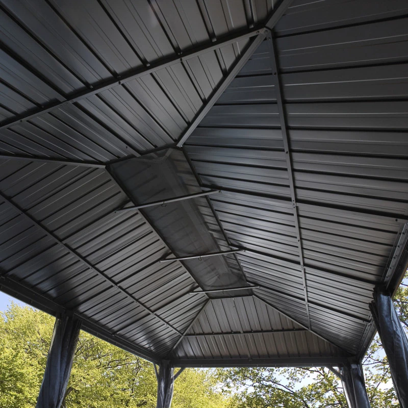 Tonnelle De Jardin Messina 363x598cm En Aluminium Thermolaqué Anthracite – SOJAG – Image 4