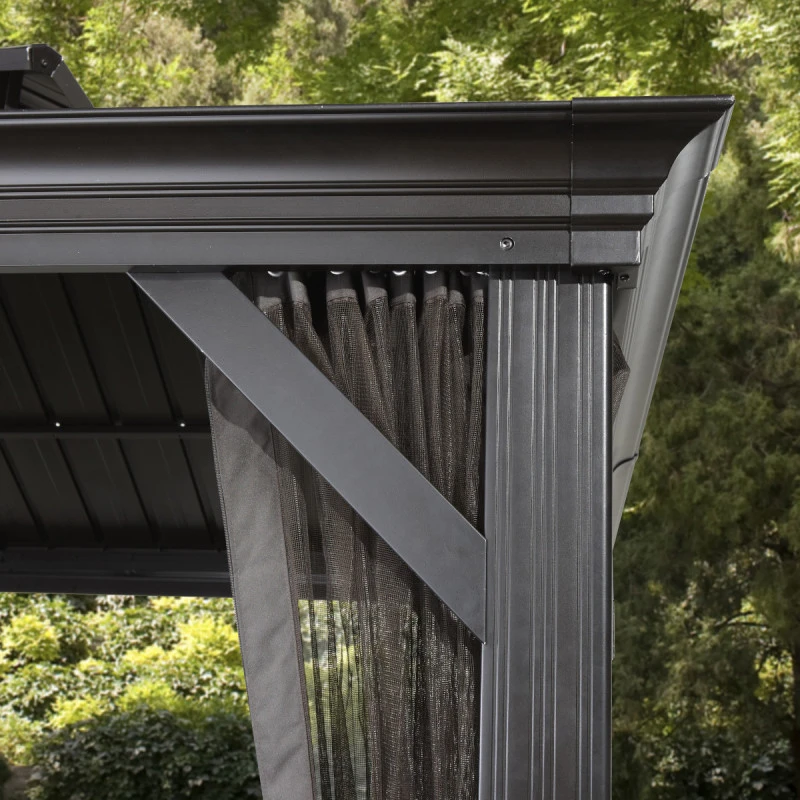 Tonnelle De Jardin Messina 363x598cm En Aluminium Thermolaqué Anthracite – SOJAG – Image 6