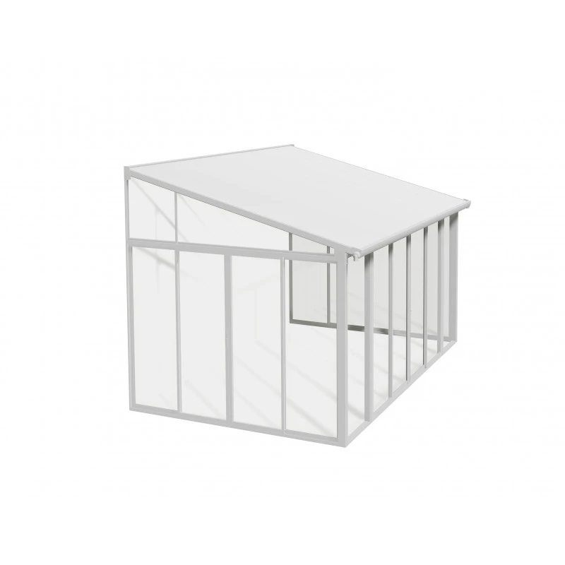 Véranda 300x425cm En Alu Blanc Et Polycarbonate 8mm Sanremo - Palram - Canopia – Image 2
