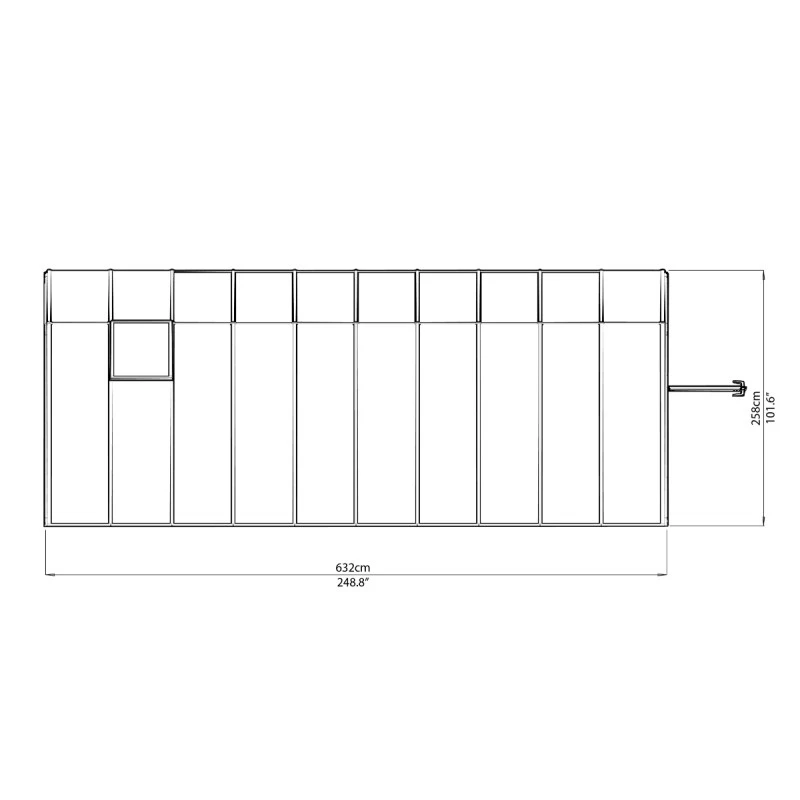 Véranda En PVC Et Polycarbonate Transparent 258x632cm Sun Room - Canopia By Palram – Image 6