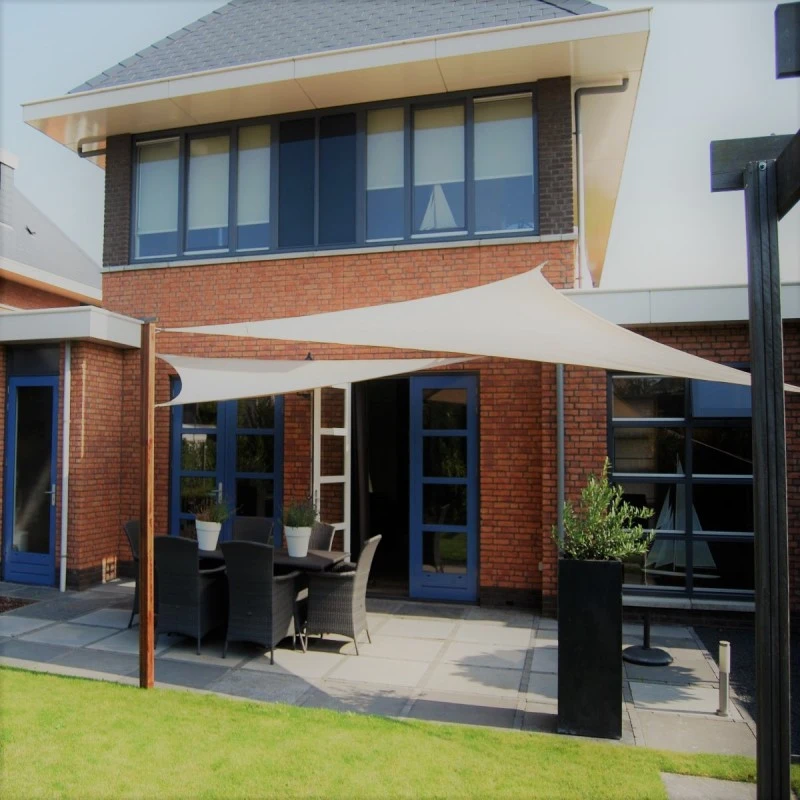 Voile D'ombrage Triangle 90° Coolfit 400x400x570cm Crème - NESLING