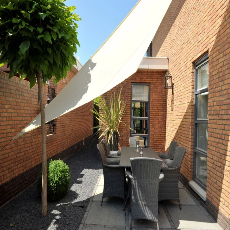 Voile D'ombrage Triangle 90° Coolfit 500x500x710cm Crème - NESLING – Image 2